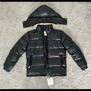 Moncler Black Jacket with Comic Detail